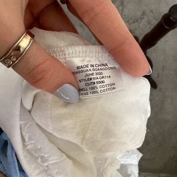 Maison Me Maisonette white ruffle sundress/maxi dress white size SMALL - Picture 10 of 10